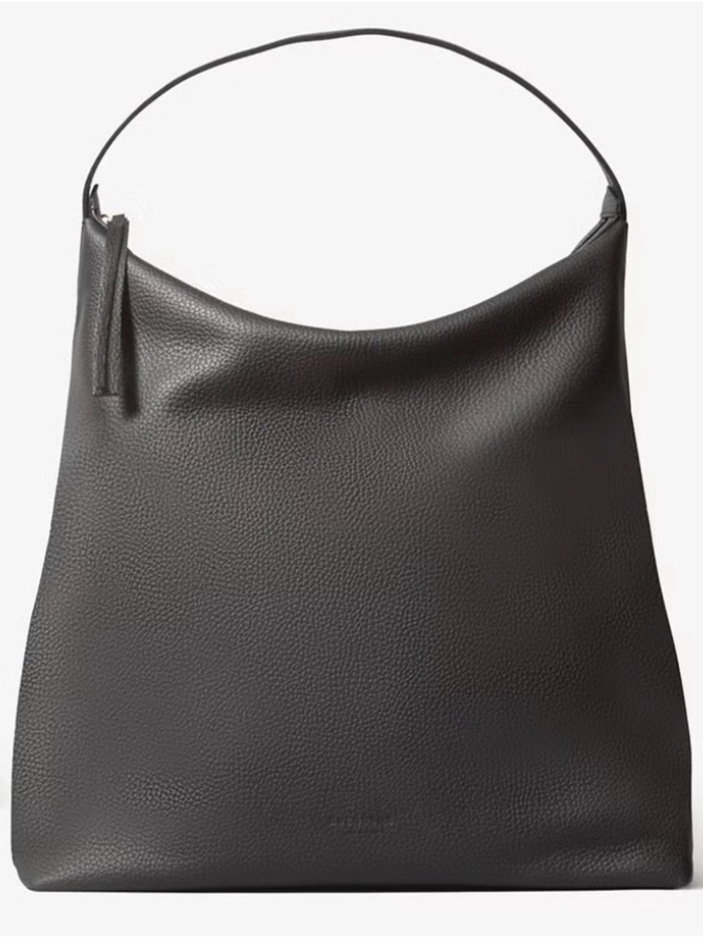 Everlane The Boss Bag Black Pebble Itailian Leather Hobo Work Tote